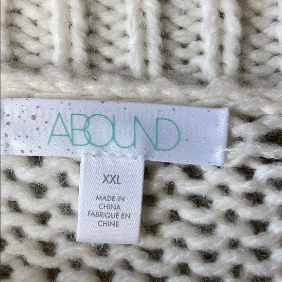 Abound cable knit white pullover wool sweater - Picture 6 of 6